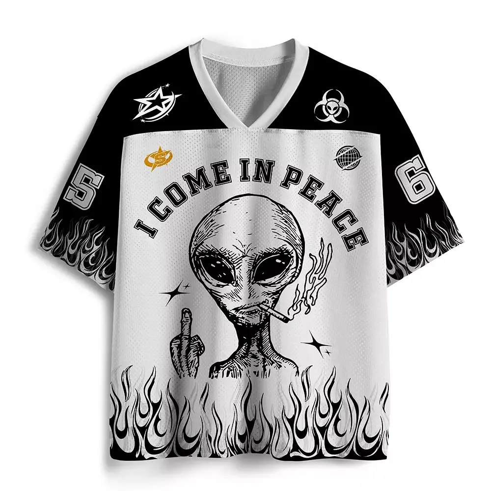 Designed I Come In Peace Mesh Jersey | Soulisfree