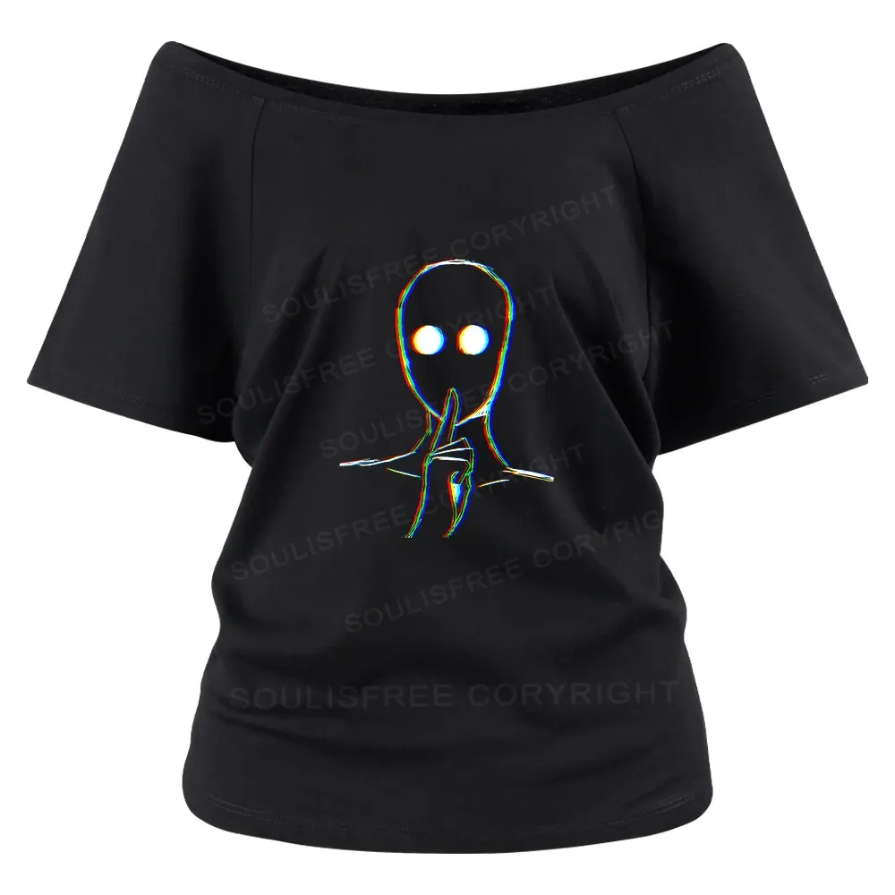 Designed Reminder Of Strangers Off Shoulder Top