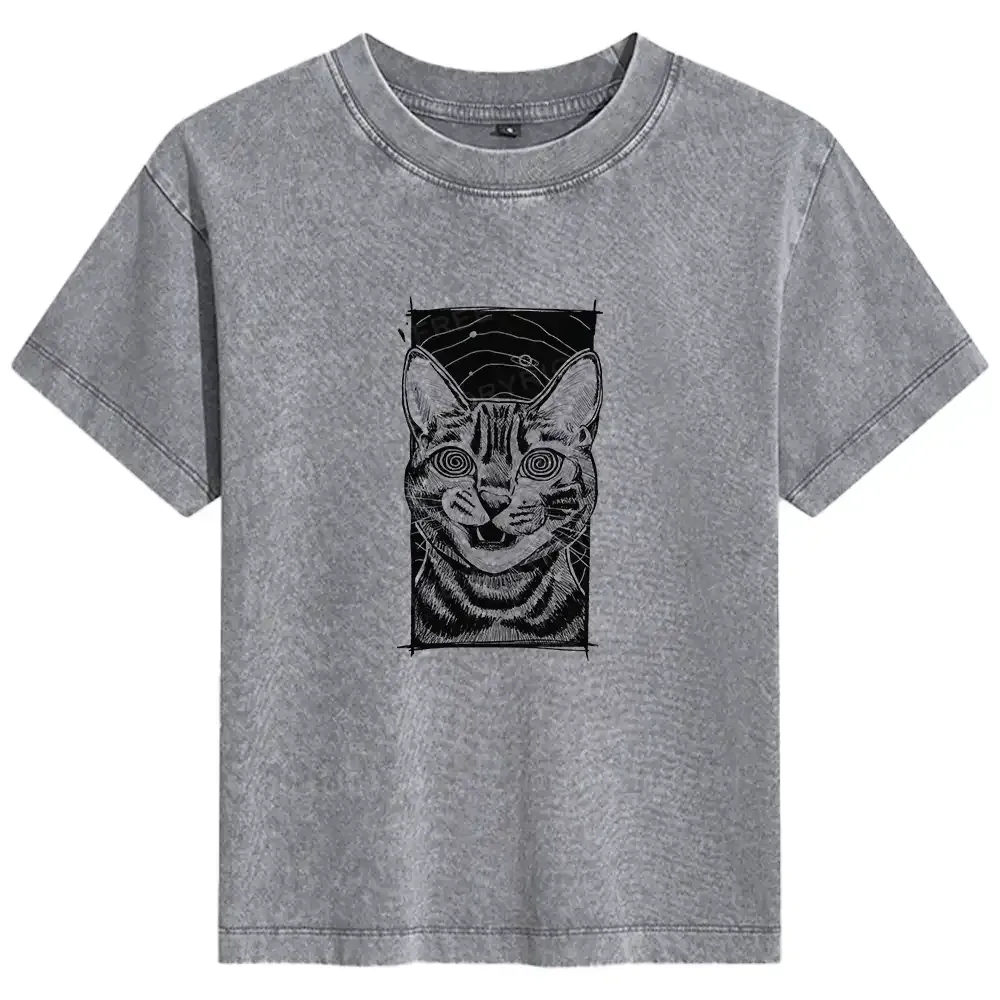 Hypnotic Cat Basic Washed T-shirt