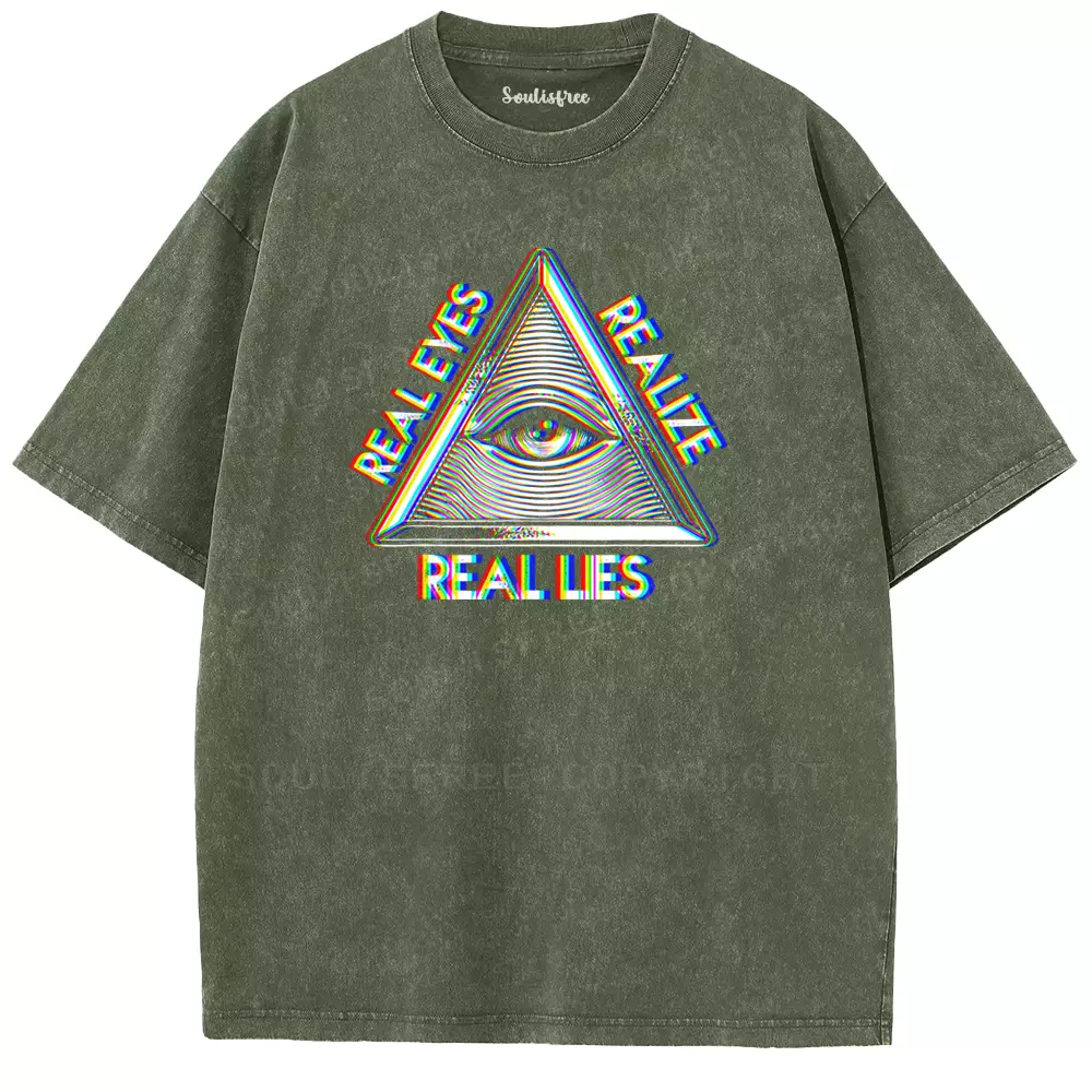 Soulisfree Real Eyes, Realize, Real Lies Washed Tee