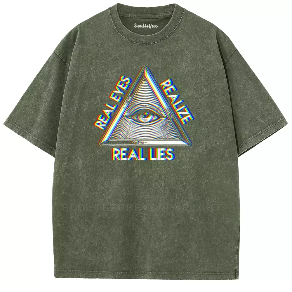 Soulisfree Real Eyes, Realize, Real Lies Washed Tee