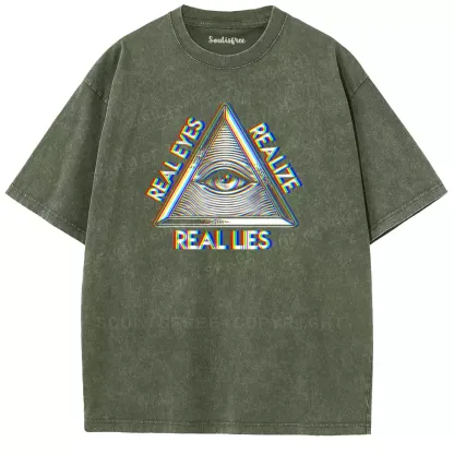 Soulisfree Real Eyes, Realize, Real Lies Washed Tee