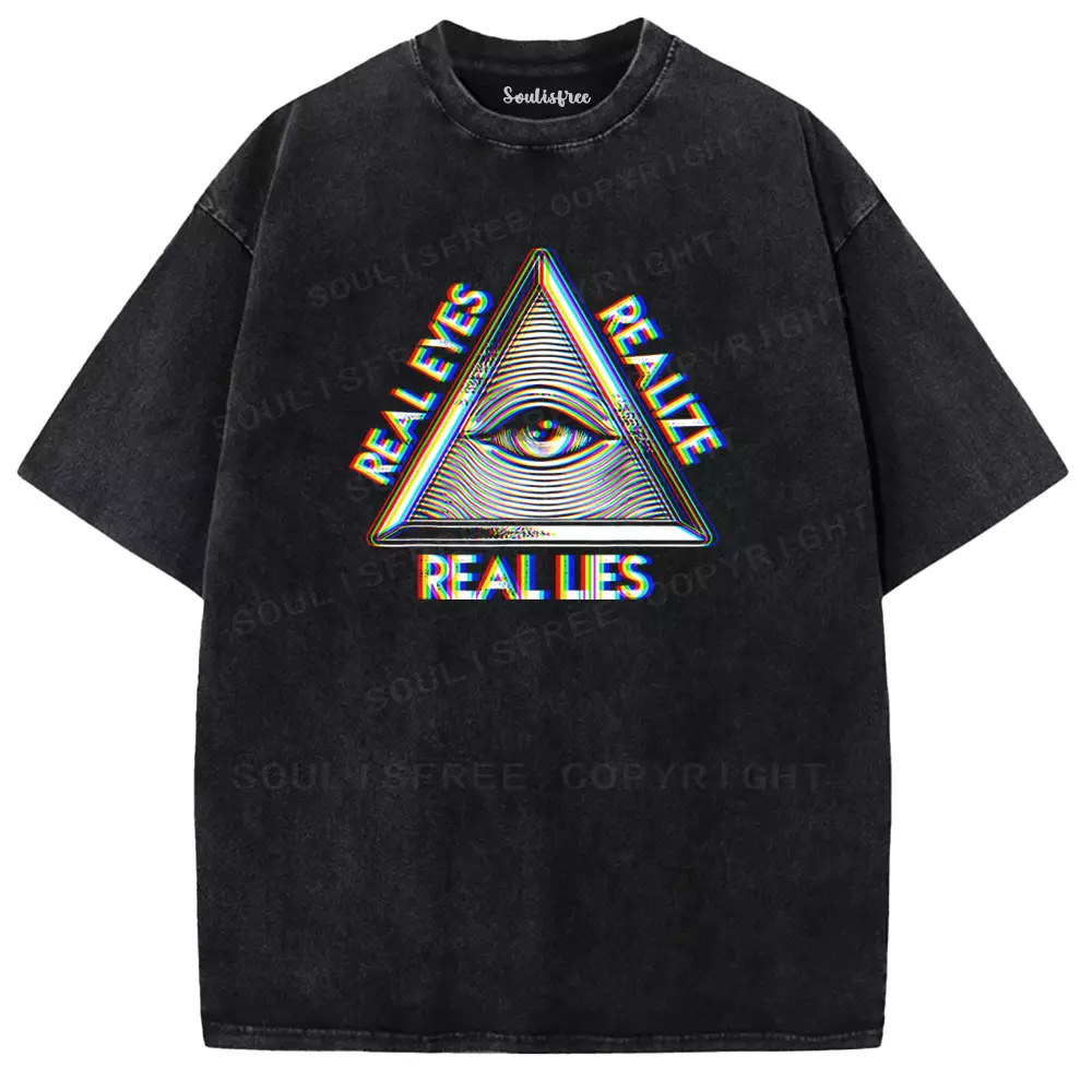 Soulisfree Real Eyes, Realize, Real Lies Washed Tee