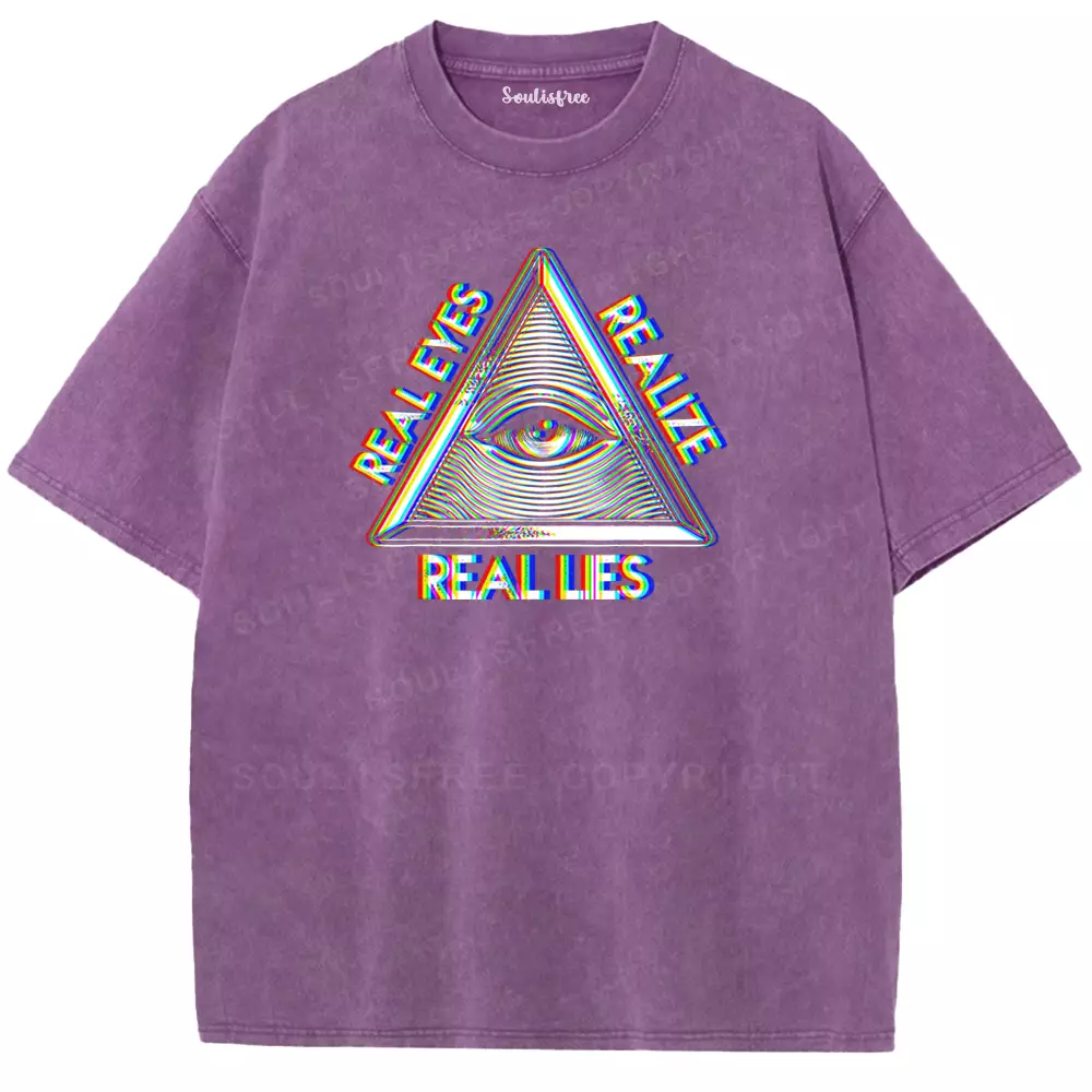 Soulisfree Real Eyes, Realize, Real Lies Washed Tee