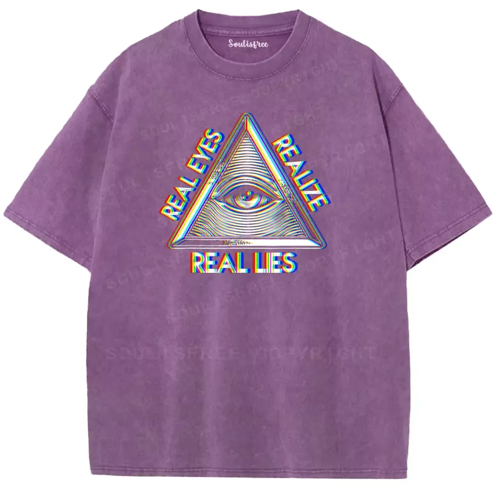 Soulisfree Real Eyes, Realize, Real Lies Washed Tee