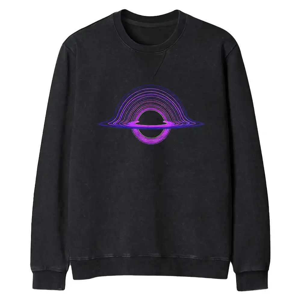 Purple Black Hole Fit Washed Sweatshirt