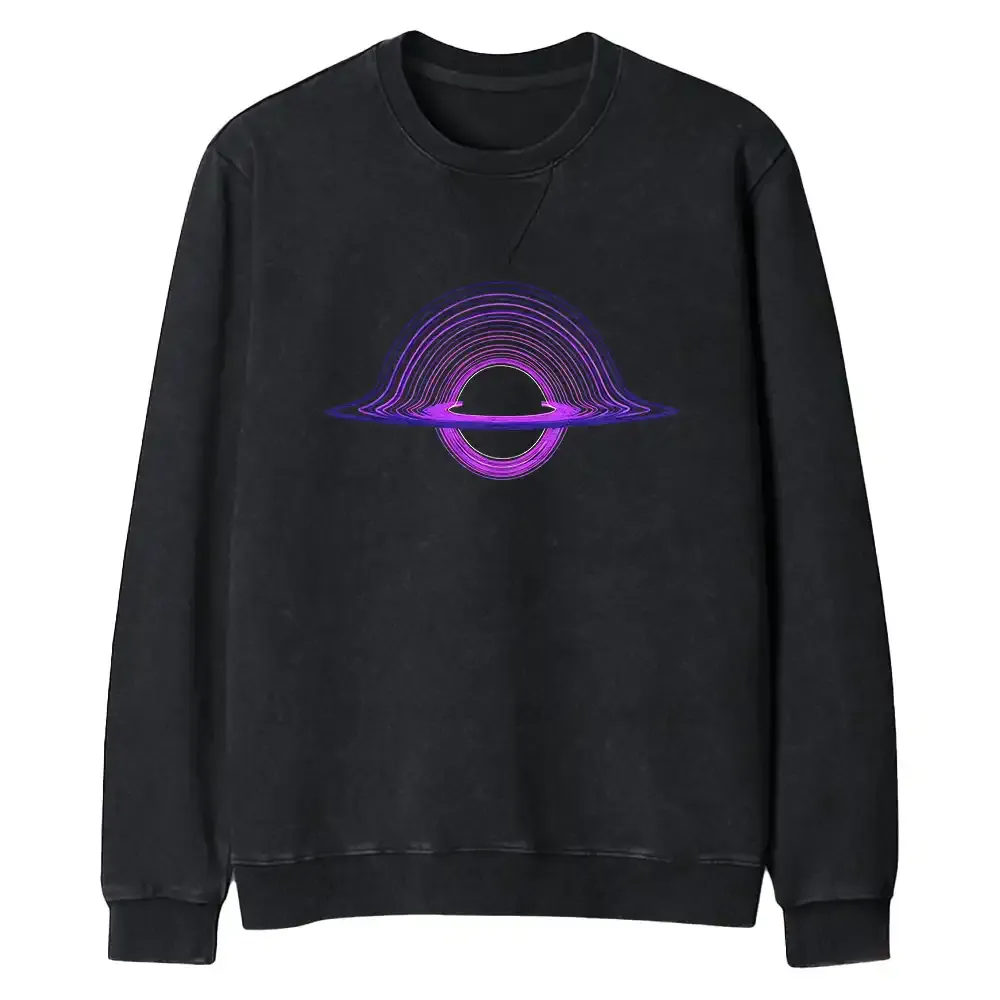 Purple Black Hole Fit Washed Sweatshirt