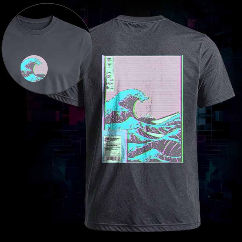 Soulisfree   Neon Kanagawa Wave Classic Tee