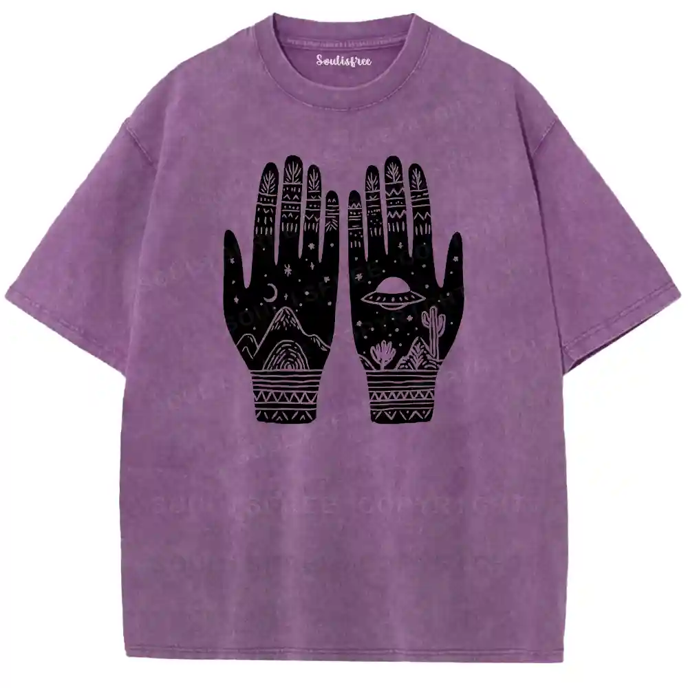 Cosmic Palmistry Washed T-shirt