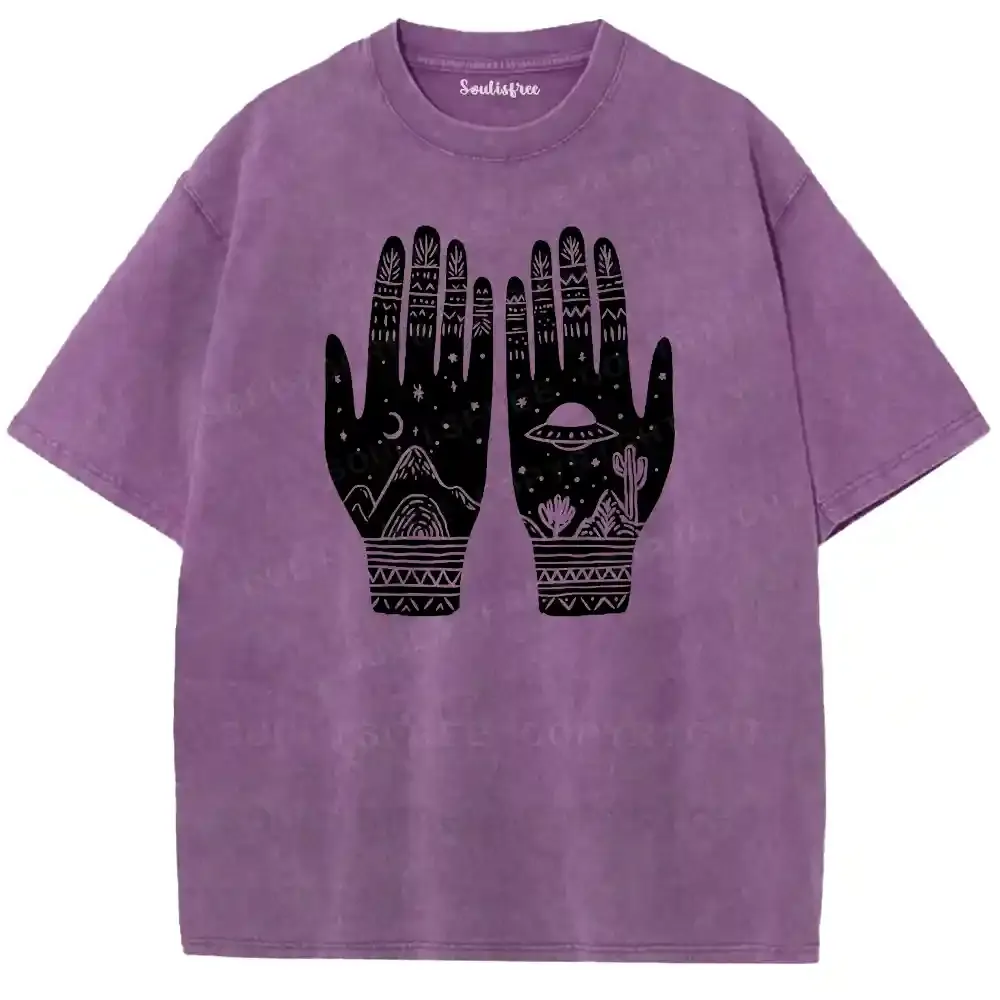 Cosmic Palmistry Washed T-shirt