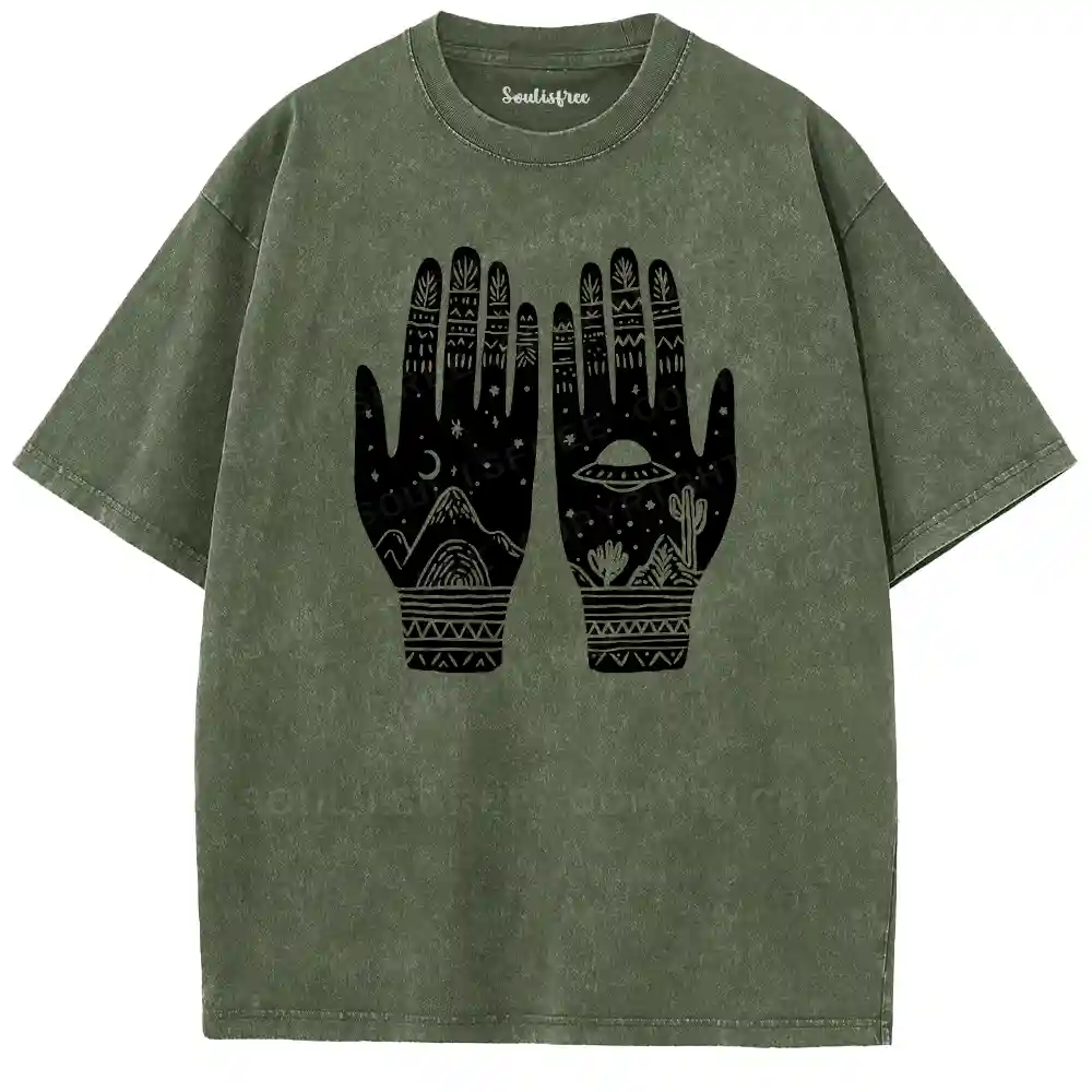 Cosmic Palmistry Washed T-shirt