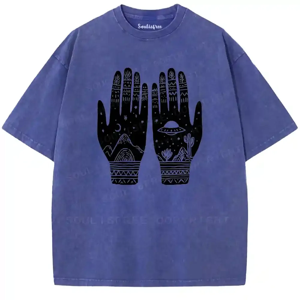 Cosmic Palmistry Washed T-shirt