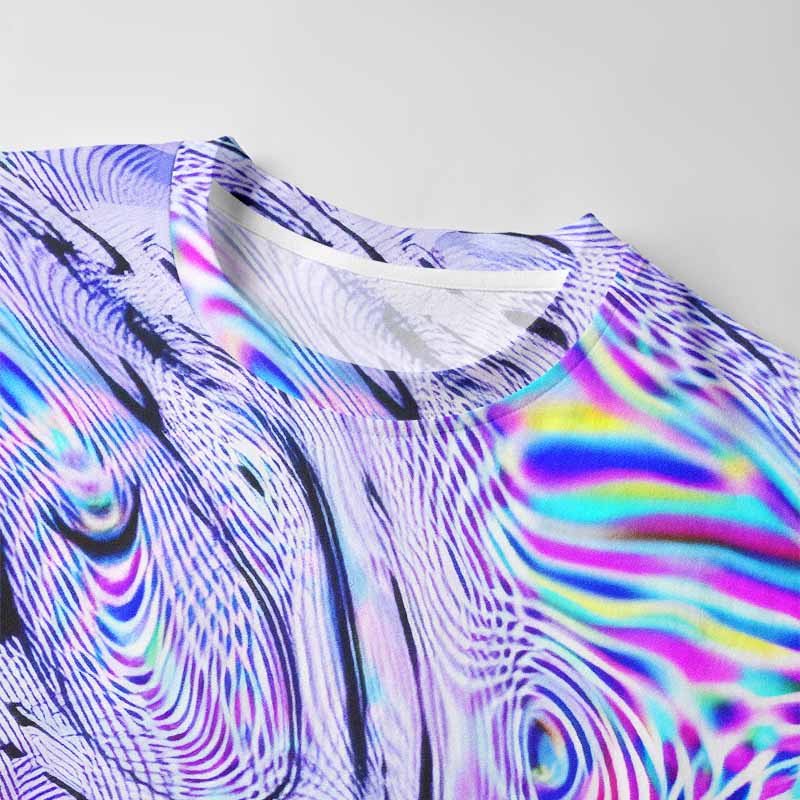 Soulisfree Hypnotic Purple Vortex Long Sleeve Cotton Tee
