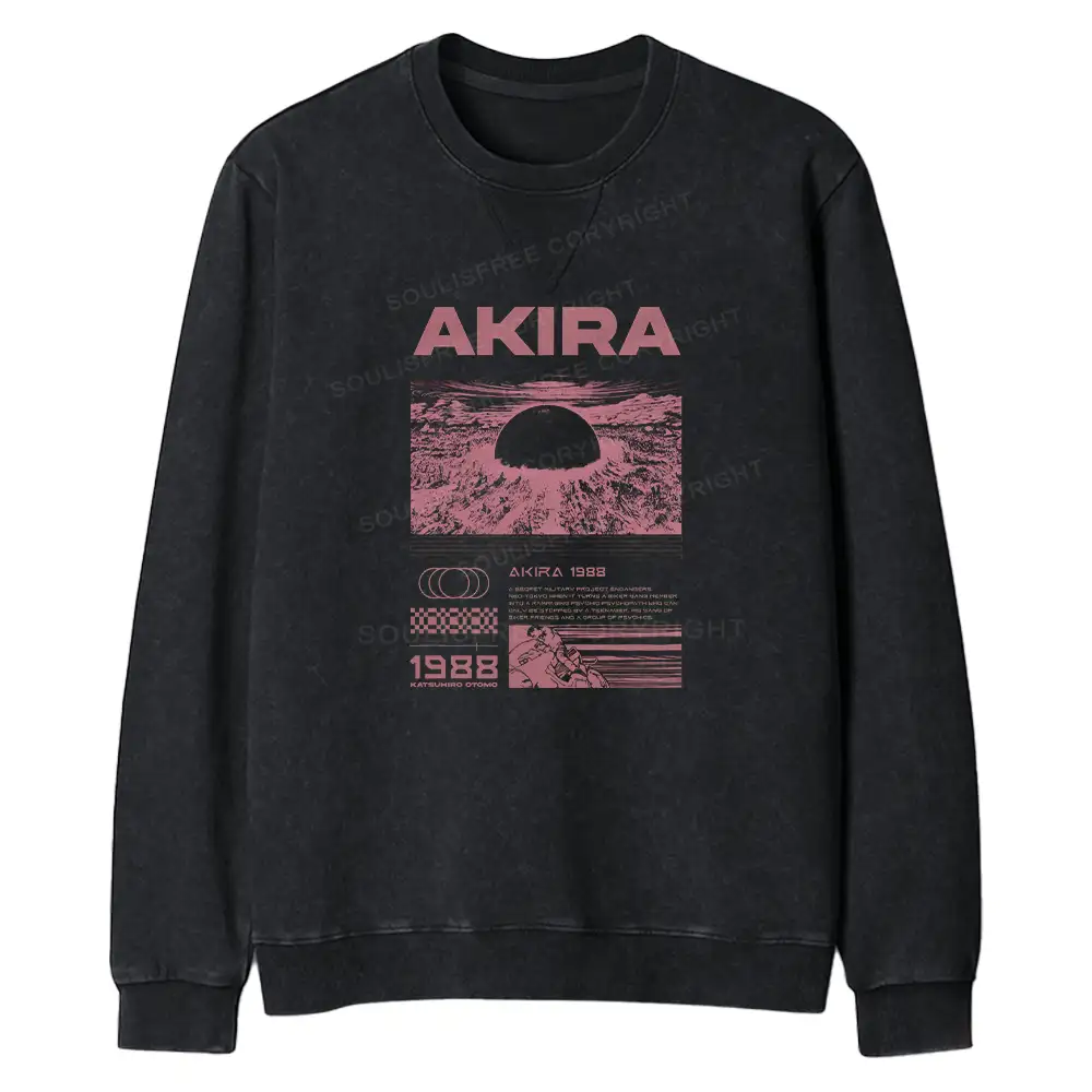 Destruction Regular Fit Washed Sweatshirt