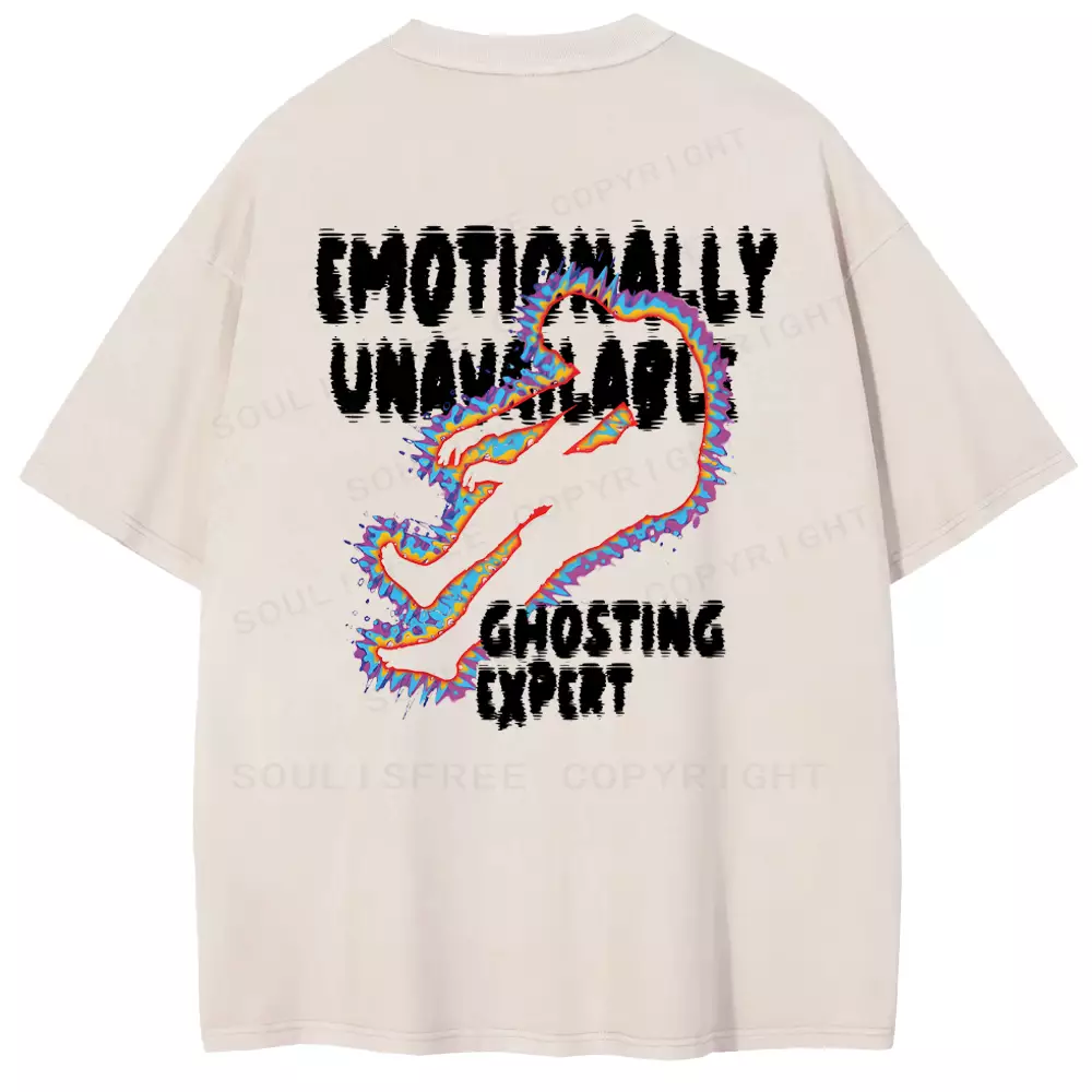 EMOTIONALLY UNAVAILABLE Washed T-shirt
