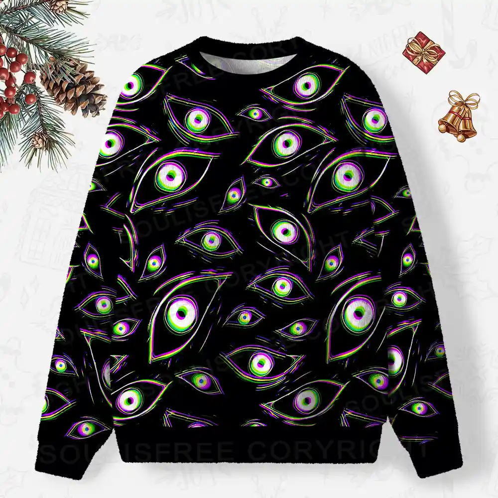 Glitch Vision Ugly Christmas Knit Sweatshirt