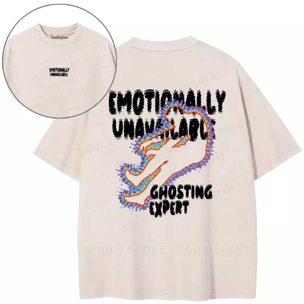 EMOTIONALLY UNAVAILABLE Washed T-shirt