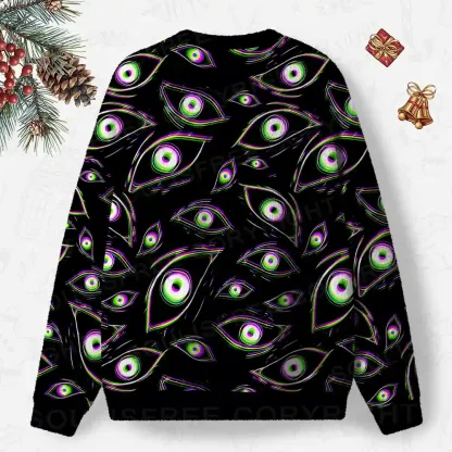 Glitch Vision Ugly Christmas Knit Sweatshirt