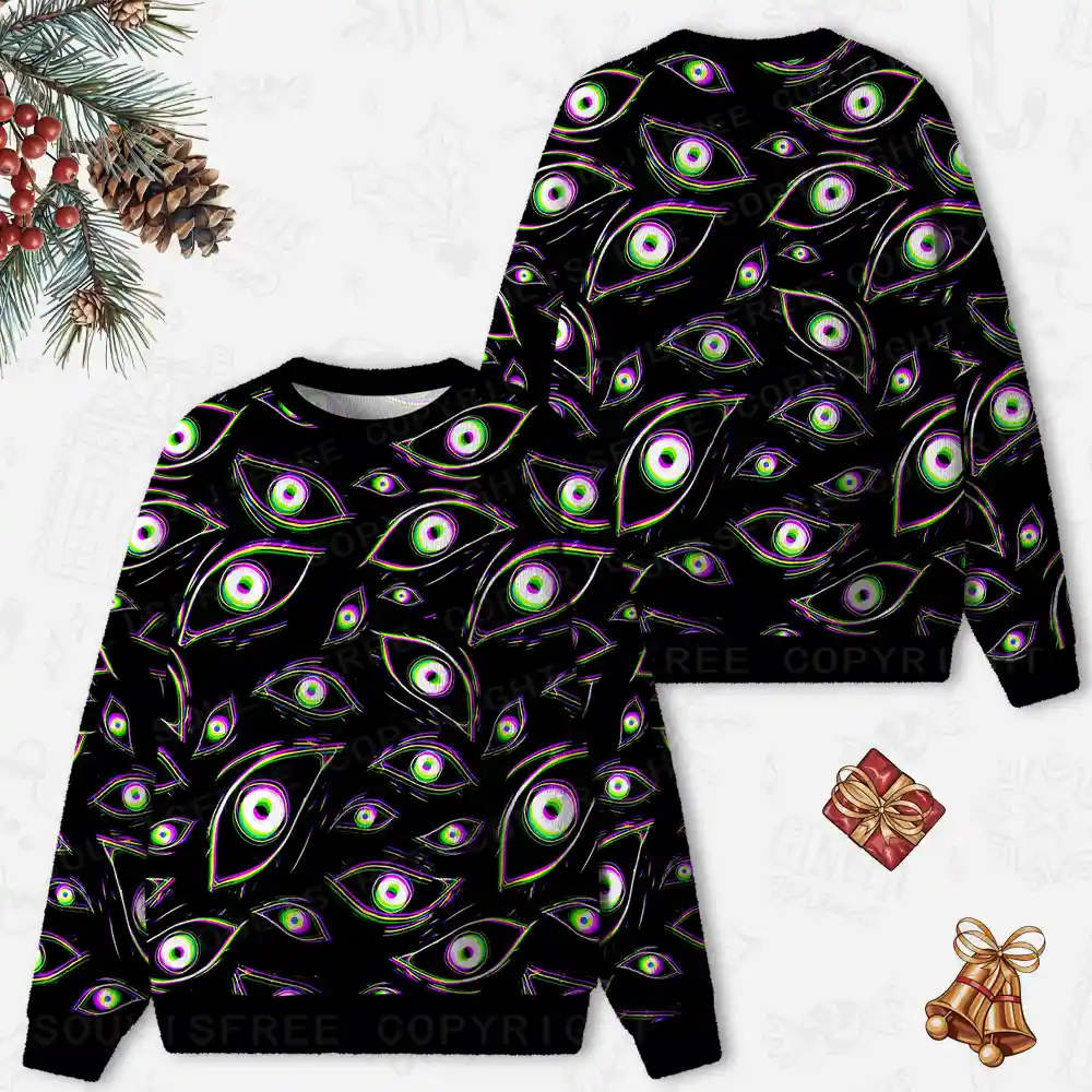 Glitch Vision Ugly Christmas Knit Sweatshirt