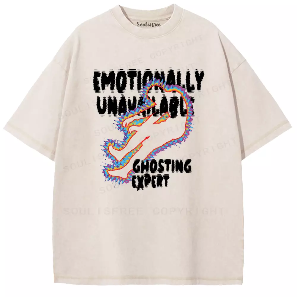 EMOTIONALLY UNAVAILABLE Washed T-shirt