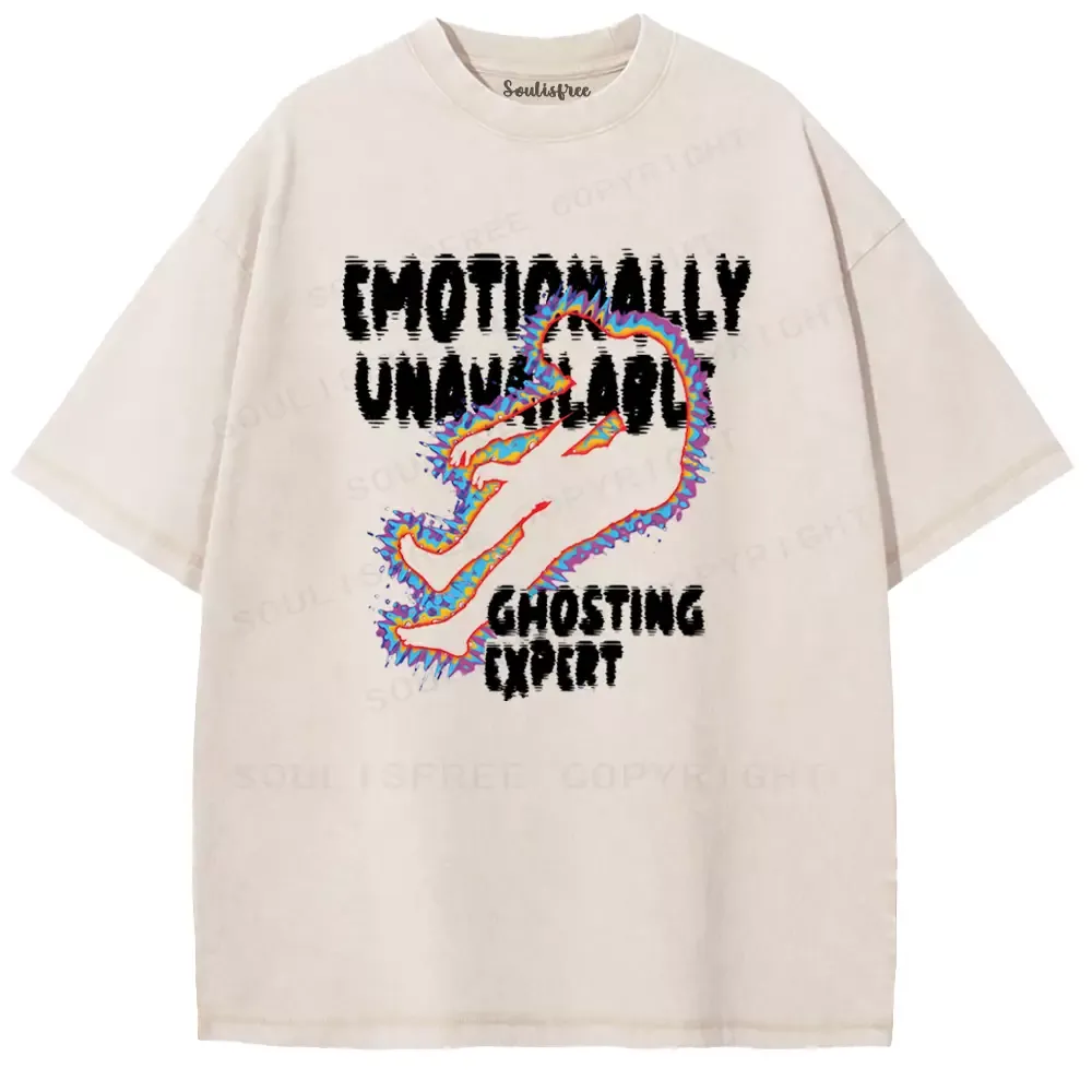 EMOTIONALLY UNAVAILABLE Washed T-shirt