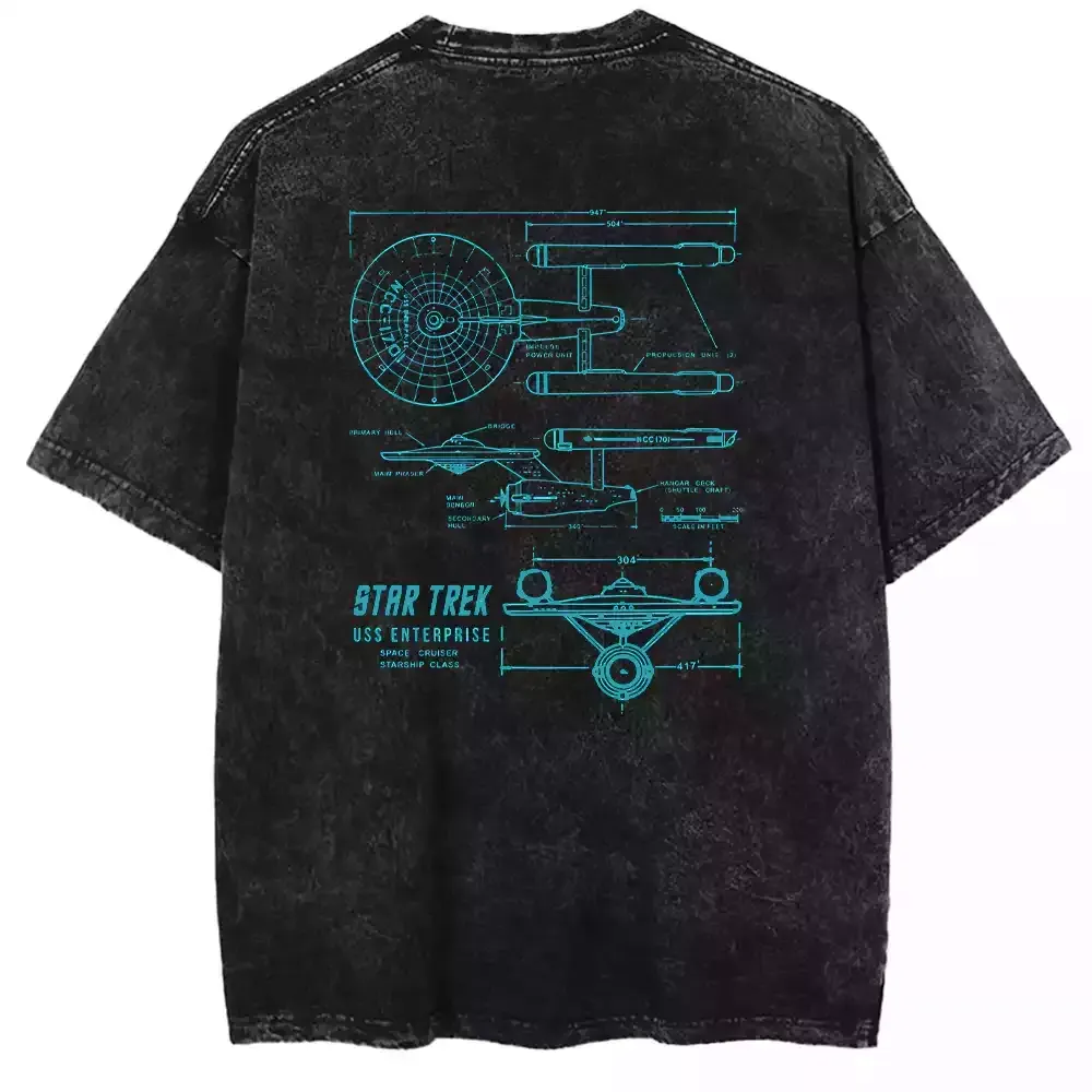 Designed Star Trek Washed T-shirt