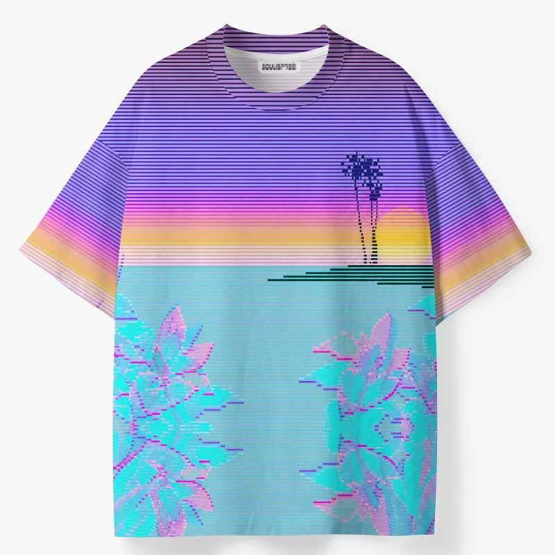 Soulisfree SUNSET SIGNAL ECO‑PERF Graphic Tee