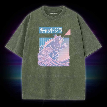 Soulisfree Wave Of Kyattojira Washed Tee