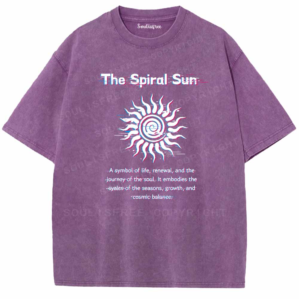 Soulisfree The Spiral Sun Washed Tee