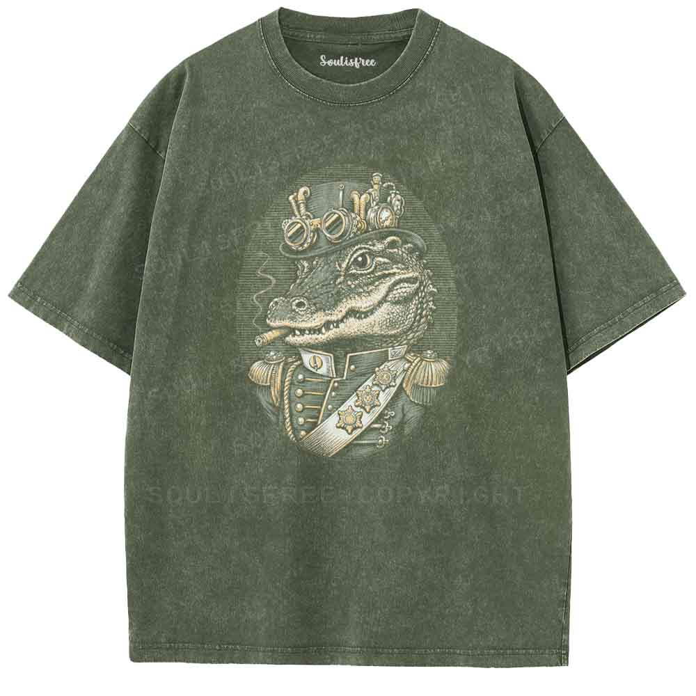 Soulisfree Alligator Smoke  Washed Tee