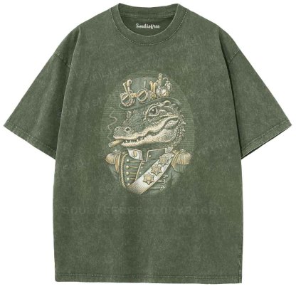 Soulisfree Alligator Smoke  Washed Tee