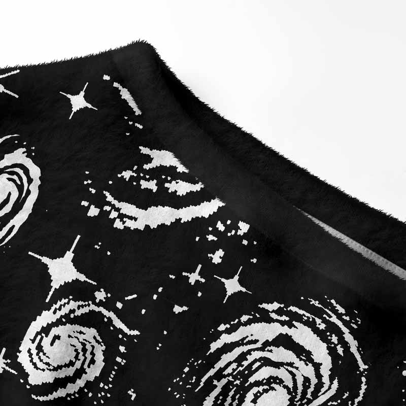 Soulisfree Galactic Swirl: A Cosmic Journey  Women's Fuzzy Crewneck Sweater