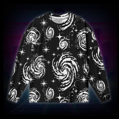 Soulisfree Galactic Swirl: A Cosmic Journey Long Sleeve Cotton Tee