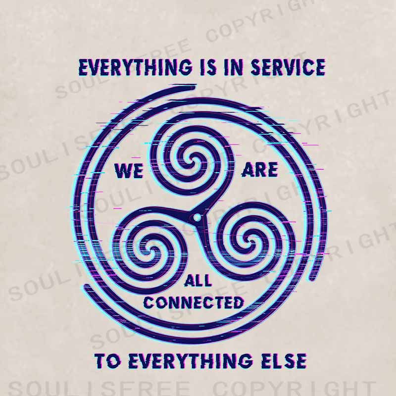 Soulisfree EVERYTHING IS IN SERVICE Washed Hoodie
