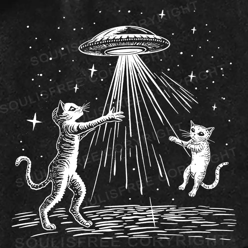 Alien's Cats Washed Shorts