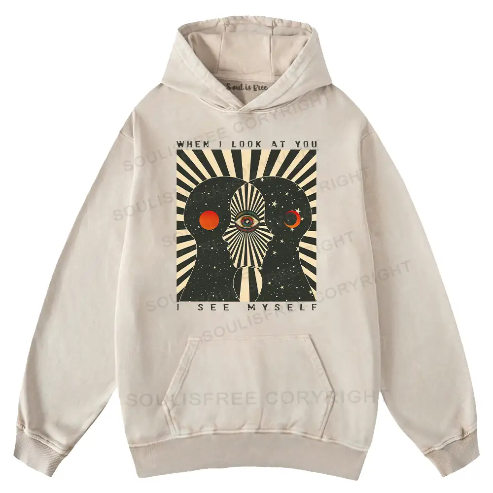 Reflections of the Soul Washed Space T-shirt  Washed Hoodie