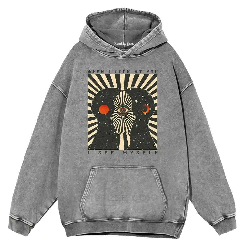 Reflections of the Soul Washed Space T-shirt  Washed Hoodie