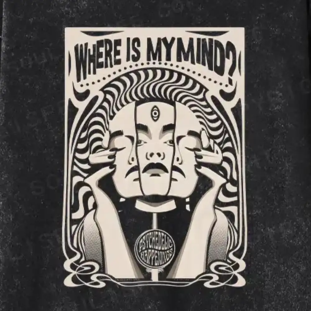 Where Is My Brain Washed Long Sleeve Shirt