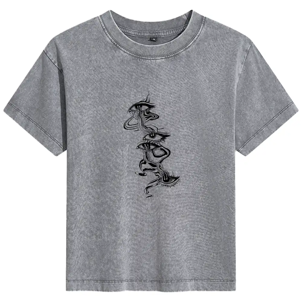 Psychedelic Eyes Basic Washed T-shirt