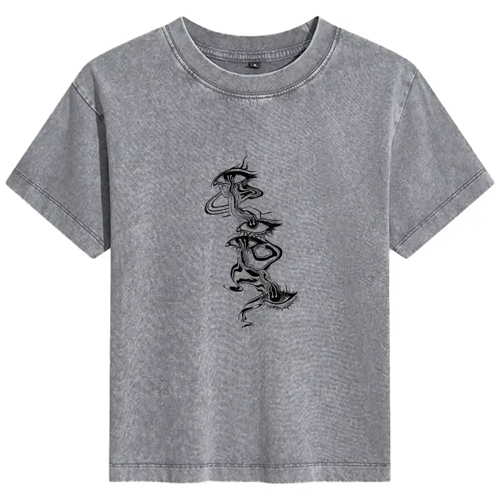 Psychedelic Eyes Basic Washed T-shirt