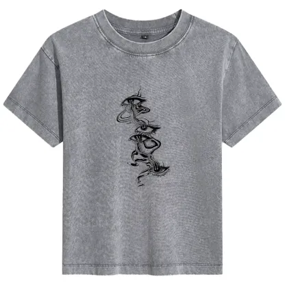 Psychedelic Eyes Basic Washed T-shirt