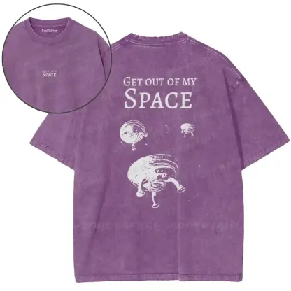 Cosmic Boundary Assertion Washed T-shirt