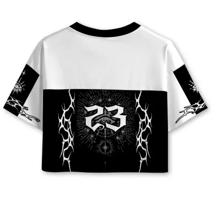 Soulisfree Celestial Gaze Cosmic Oracle  Cropped Mesh Jersey