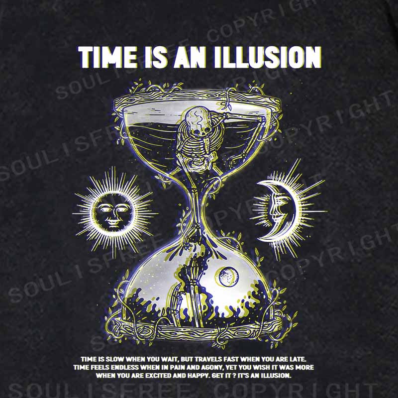 Soulisfree TIME IS AN ILLUSION Washed Hoodie
