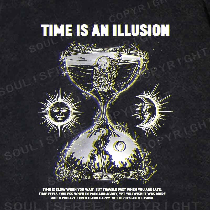Soulisfree TIME IS AN ILLUSION Washed Hoodie