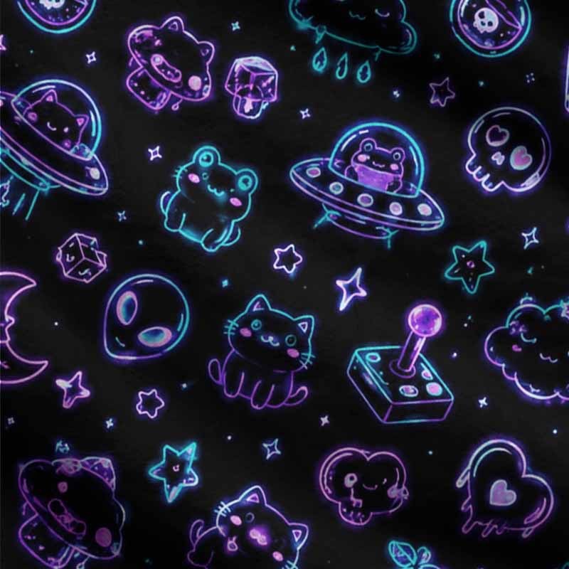 Soulisfree Cosmic Playground Fuzzy Cardigan Sweater 