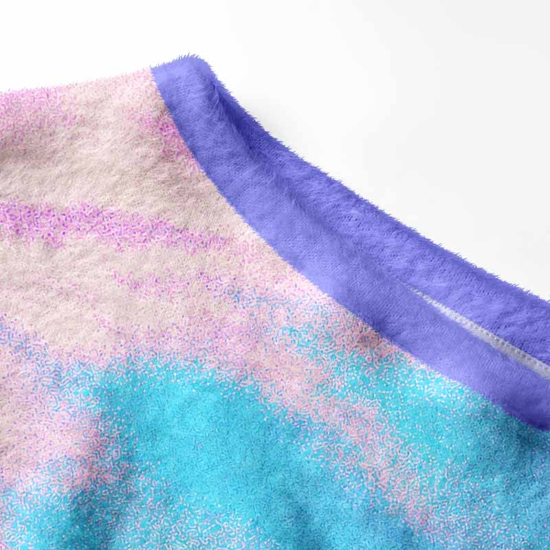 Soulisfree Somewhere Above The Clouds Fuzzy Off-Shoulder Sweater
