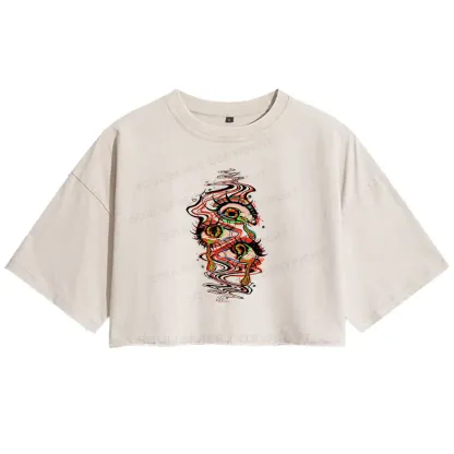 Dream Eyes Washed Crop T-shirt