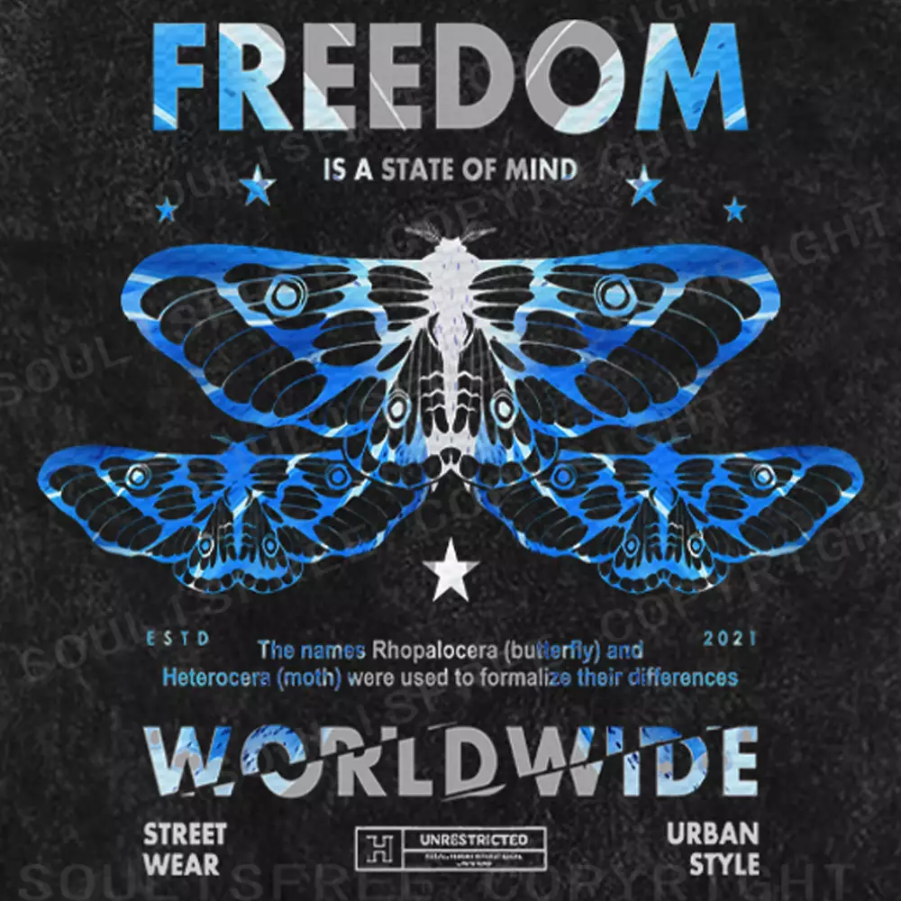 FREEDOM IS A STATE OF MIND 1 Washed T-shirt