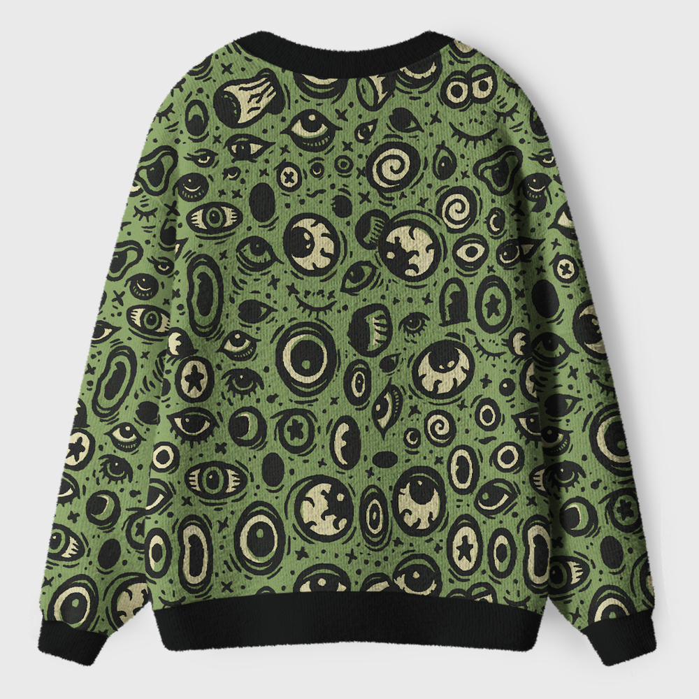 Eye See You Ugly Cardigan Sweaters 